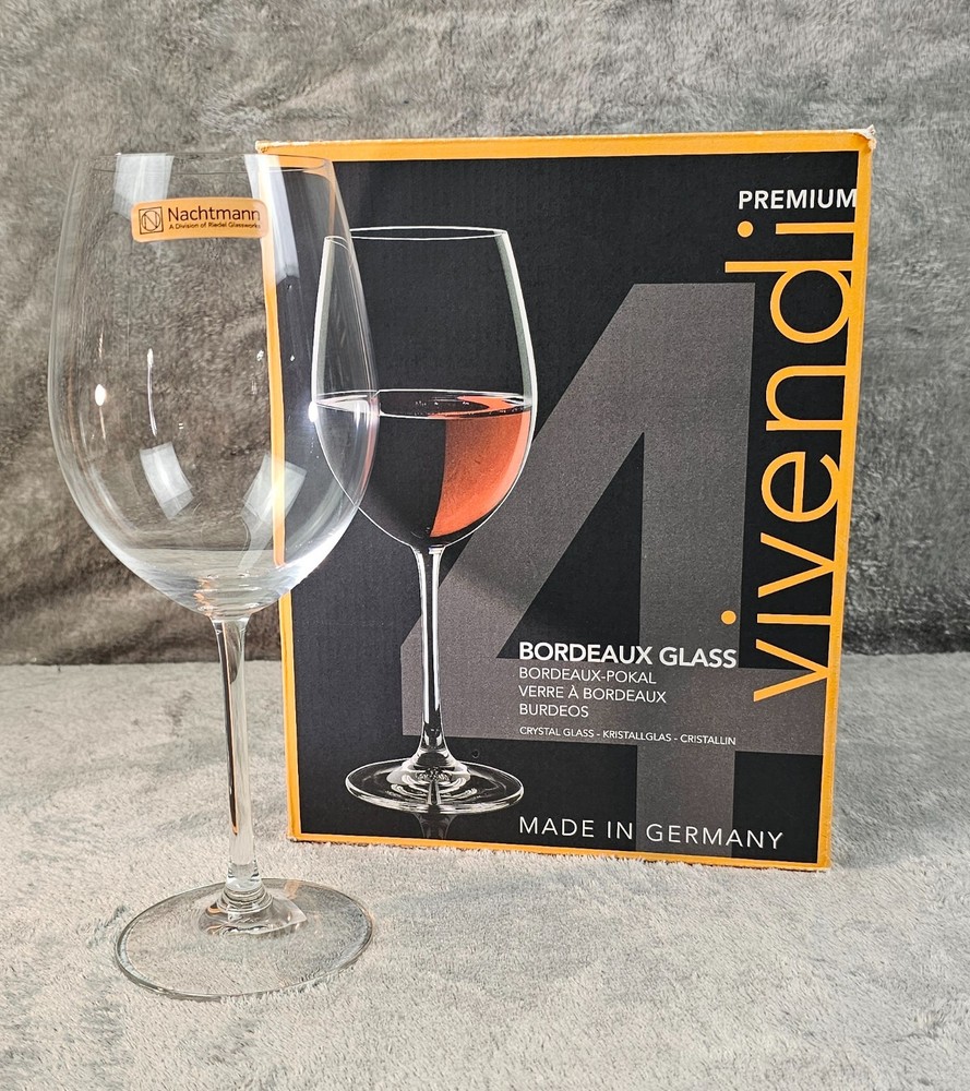 Nachtmann Vivendi Bordeaux Crystal Glass Stemware Set Of 4 Germany BRAND NEW