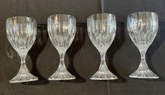 SET OF 4 MIKASA PARK LANE Crystal Wine Glass Goblet 8 oz. Height 6 3/8″ EUC