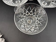 Set of 6 ~ Waterford Crystal «KINSALE» Martini / Champagne Glasses ~ 4 3/4″ Tall