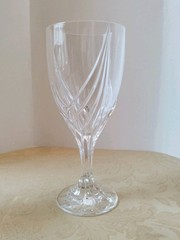 Lenox Debut Crystal Feather Cut 7×3/4 Wine Glasses Set Of 4 New