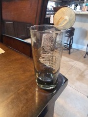 Vintage Smokey With Gold Painted Leo Zodiac Sign Drinking Glass