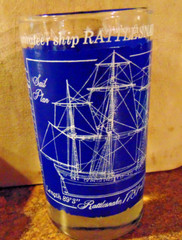 1 Nautical Rattlesnake of the Revolution Clipper Ship Blueprint Libbey Tumbler