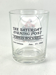 Vintage Saturday Evening Post Norman Rockwell Love Letters Rocks Glass Barware