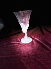 Sasaki Crystal Wings Frosted Dove Bird Wine Glass