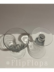 2 Vintage Seneca Glass Co. INGRID 4-Lobed Crystal Stemware Wine Glasses 8oz EUC