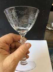 (4) Fostoria CHINTZ Cocktail Goblets – 5” Tall