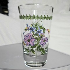 5 pc Portmeirion Botanic Gardens Clematis Florida Highball Tumblers