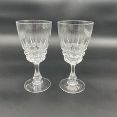 Cristal d’Arques France Pompadour Lead Crystal Water Goblets 6.75” – Set Of 2