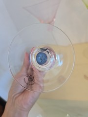 (6) Lenox Tuscany Seasons Pastel Martini Glasses Pink,Yellow, Blue, Green