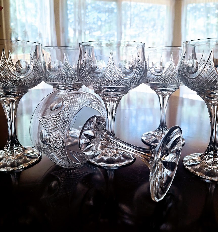 TIFFIN-FRANCISCAN Mid Century Champagne Glasses Set of 6