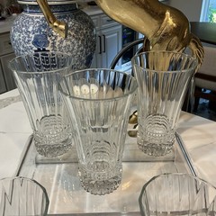 Set-6 Cristal D’Arques Durand Victoria 6 ¼” Crystal 16 oz Tumbler Glasses