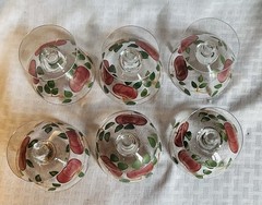 Vintage Set Of 6 Franciscan Apple Stem Ware Cordial Glasses 3.5” Tall