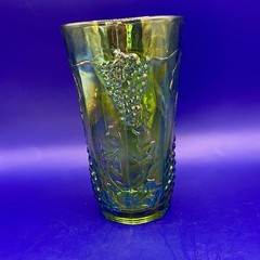 vintage Indiana Glass Company Iridescent «Harvest Grape» tumbler «Harvest Blue»