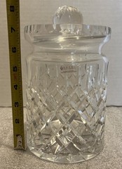 Royal Irish Crystal 8” Biscuit Cookie Jar With Lid