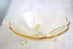 Lancaster Landrum Topaz 3 Toed Footed Bowl 8 1/2 inches