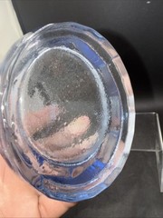 Vintage Anchor Hocking Essex Light Blue Glass Tumbler Rocks Glass Faceted