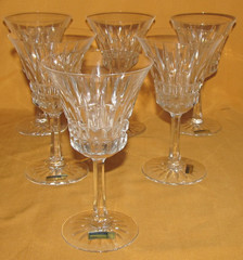 Set Of 6 Cut Crystal Water Glasses From Villeroy And Boch Royal Service 17 Cm