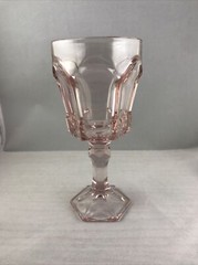 Fostoria Virginia Pink Wine/Water Glass Vintage Antique Stemware