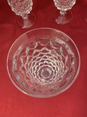 Fostoria American Goblets Clear Glass Round Stemmed Flared 5.5″ Set 6