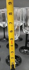 13-Arcoroc Luminarc Octime Black Stemmed Wine Glasses & Champagne Flutes France