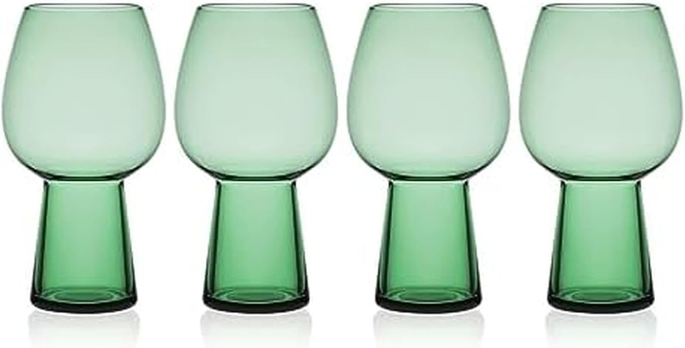 Phoebe Goblet Beverage Glass, Set of 4, Sage