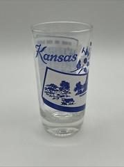 Vintage Pre-1955 KANSAS Hazel Atlas Souvenir State Song Highball Tumbler Glass