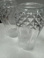 Two Cristal D’Arques Durand Longchamp Crystal Tumbler Water Glass, PAIR
