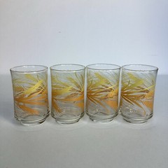 Vintage Libbey Golden Wheat Drinking Glasses Juice Tumbler Set Of 8 – 6 & 12 oz