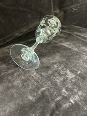 Vintage Rare Heisey Orchid Crystal Goblet Wine Etched Glass (1940-1957) 8 1/4″
