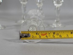 Cordial Etched Frosted Floral & Vine Pattern Cut Glass 4″ Tall Set Of 6 Glasses