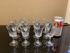 12 Cordial Aperitif Stemmed Glasses 4”tall, 2” diameter.