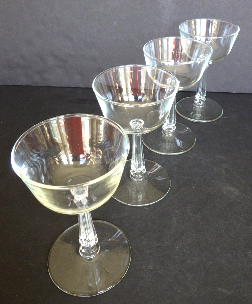 Set of 4 Libbey #3002 Stemmed Liquor Cocktail Glasses 4 oz. Capacity