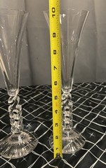 Good Memories,Year 2000 Champagne Flutes Clear Crystal Glasses Millennium