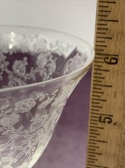 1 Cambridge Crystal Rose Point Liquor Cocktail Glass 6″ Height HOLDS 3 OZ