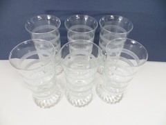 Vintage Indiana Glass Whitehall Colony Clear Footed Tumbler (Set of 6)