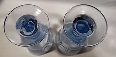Libbey Blue Rock Sharpe Siruis Ribbed Glass Goblets-Set Of 2-Vintage