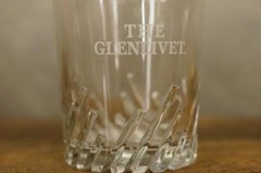 Variety Lot 2 The Glenlivet Clear Barware Rocks Glasses VonPok Cracked Ice Base