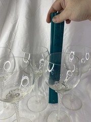 Bohemia Crystal Crystalex Air Twist Stem Claret Glasses Set Of 5