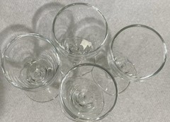 Vintage Libbey Knob Hill Candlestick Style Glass Goblet Ball Stem 4.75” Set 4