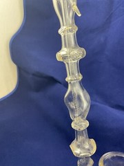 vintage art glass brandy/whiskey pipe pair