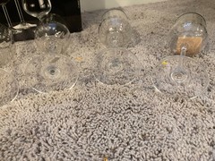 Rony Bohemia Crystal Cut Wine Glasses 9″ 90ml Set of 6 Czech Republic