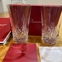 Baccarat Japan Vita Crystal Glass Set 175ml 2-Piece with Box and Accessories