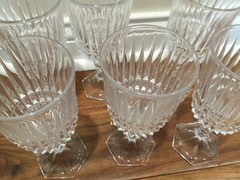 Set of 6 Fostoria Heritage 7.25” Glass Water Goblets VGC