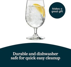 Entertaining Essentials Stemmed Water Glasses, Clear Multi-Purpose Water Gobl…