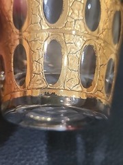 1 Culver Cannella 22kt Gold Old Fashioned Rocks Glasses MCM Vintage Replacement