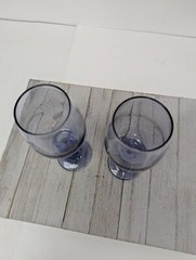 Vintage Set Of 2 Purple Cristar Columbia Wine Water Glasses