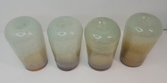 Set Of 4 Napoleone Martinuzzi Pulegoso Cordial Cocktail Glasses Amber 1930s ?