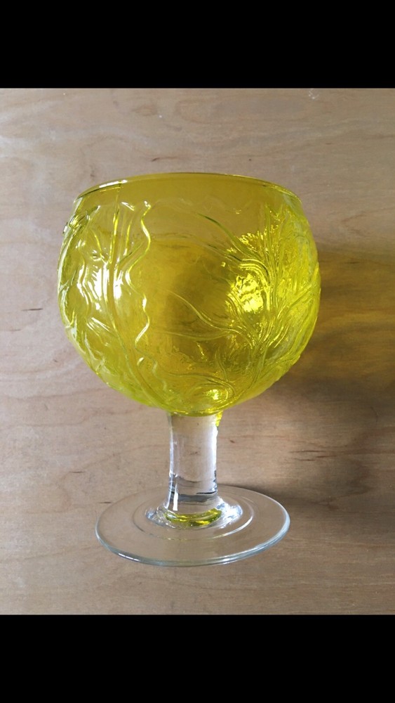 Sigma Secla Yellow Cabbage,20oz Goblet 6125808,Margarita Glass,Lot Of 3pcs.