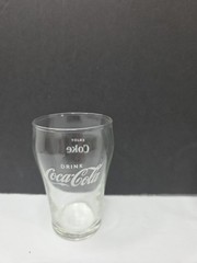 4 Vintage Enjoy Coke Coca-Cola 5 oz Glasses Libbey Bell Shaped Clear GUC