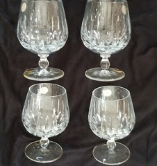 Set of 4 Cristallerie Zwiesel Germany Full Lead Crystal Cordial «DOREEN» Pattern